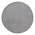 Wedgwood Folia Hand Tufted Designer Round Wool Rug, 200cm, Grey