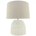 Pare Ceramic Base Table Lamp, Distressed White
