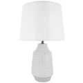 Aukra Ceramic Base Table Lamp, Gloss White / White