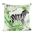 Boden Tropical Zebra Outdoor Scatter Cushion, Green