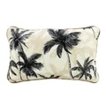 Coconut Field Linen Blend Lumbar Cushion