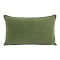 Maldon Velvet Lumbar Cushion, Olive