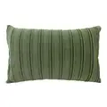 Cecil Velvet Lumbar Cushion, Olive