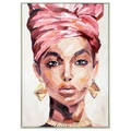 "Headwrap Queen" Framed Canvas Wall Art Painting, 103cm