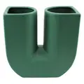 Phyllis Ceramic Double Tubular Bud Vase, Green