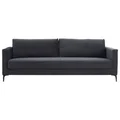 Jilliby Velvet Fabric Sofa, 4 Seater, Charcoal