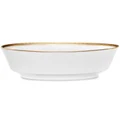 Noritake Charlotta Gold Microwave Safe Fine Porcelain Oval Serving Bowl