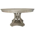 St. James Oak Timber Round Pedestal Dining Table, 150cm, Weathered Oak