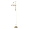 Marina Metal Adjustable Floor Lamp, Antique Brass