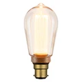 Mercator ST64 Decorative LED Filament Bulb, B22, 4W, 1800K, Amber