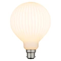 Mercator G125 Fluted LED Bulb, B22, 4W, 3000K, Opal