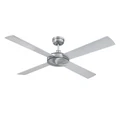 Caprice Pro Timber Blade Ceiling Fan with Remote, 130cm/52", Burshed Steel