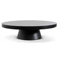 Desio Wooden Round Coffee Table, 110cm, Black