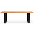 Manstad Acacia Timber & Steel Outdoor Dining Table, 210cm