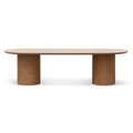 Mossvale Wooden Oval Dining Table, 280cm, Natural
