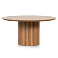 Mossvale Wooden Round Dining Table, 150cm, Natural