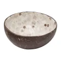 Nacre Shell Inlay Coconut Bowl, Spotted Pattern