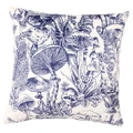 Blax Velvet Scatter Cushion, Blue Mushroom Land