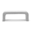 Harper Boucle Fabric Arch Bench Seat, 120cm, Grey Speckle