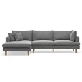 Byron Fabric Corner Sofa, 2.5 Seater with LHF Chaise, Anthracite