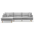 Byron Fabric Corner Sofa, 2.5 Seater with LHF Chaise, Dove Grey