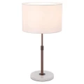 Placin Iron & Marble Base Adjustable Table Lamp, Bronze / White