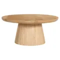 Layla Mango Wood Round Round Coffee Table, 75cm, Natural