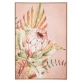 "Pink Protea" Framed Canvas Wall Art, 120cm
