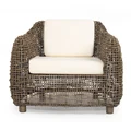 Mason Rattan Lounge Armchair, Grey Wash