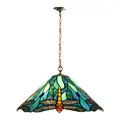 Annika Tiffany Style Stained Glass Pendant Light