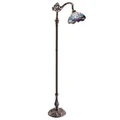 Haines Tiffany Style Stained Glass Downbridge Floor Lamp