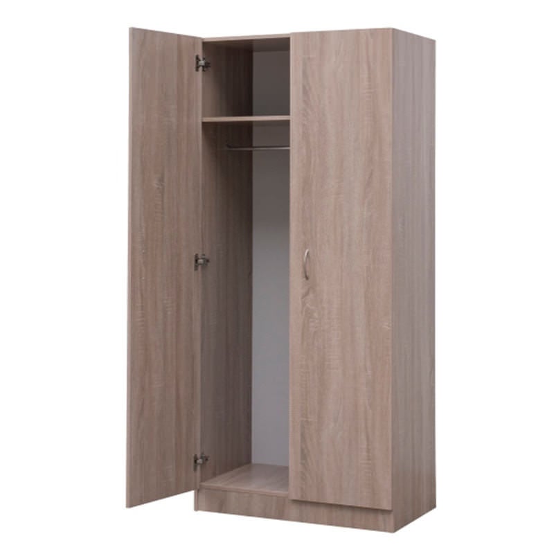 Mission 2 Door Wardrobe, Light Oak