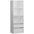 Mission Wardrobe Open Shelf Insert with 2 Drawers, White