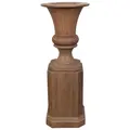 Braco Mango Wood Urn Vase with Plinth