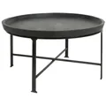 Soho Mango Wood & Metal Round Tray Top Coffee Table, 80cm