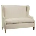 Providence Fabric Wing Back Sofa, 2 Seater, Beige Stripe