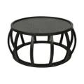 Manningham Timber Oriental Round Coffee Table, 85cm, Black
