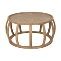 Manningham Timber Oriental Round Coffee Table, 85cm, Natural
