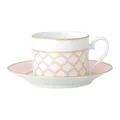 Noritake Eternal Palace Fine Porcelain Tea Cup & Saucer Set, Coral