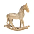 Kasim Antique Mango Wood Rocking Horse Ornament
