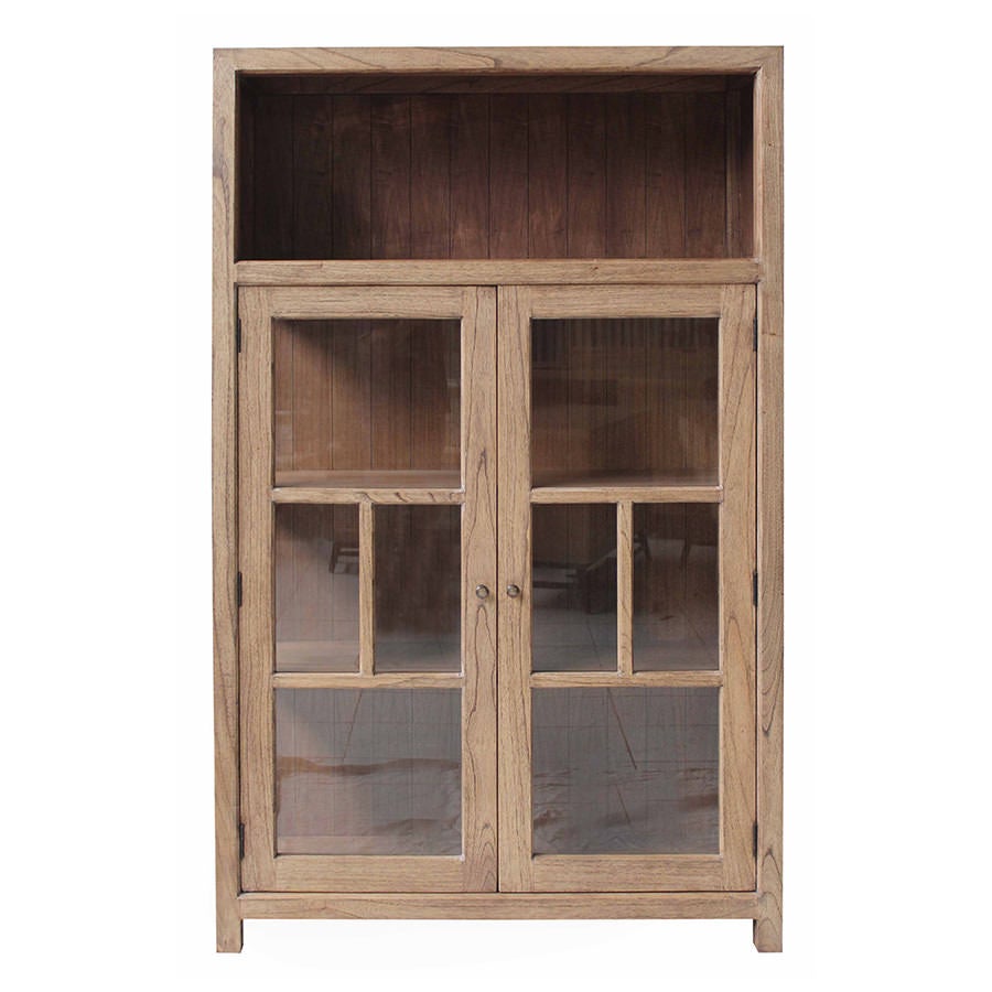 Macaire Mindy Wood Display Cabinet, Natural