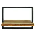 Marco Mango Wood & Steel Wall Shelf, 1 Tier, 45cm