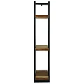 Marco Mango Wood & Steel Wall Shelf, 3 Tier, 20cm