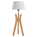 Elena Bamboo Tripod Table Lamp, Natural / Off White