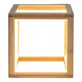 Bilto Bamboo LED Table Lamp, Small Cube, Natural
