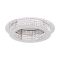 Principe Crystal Glass & Steel Dimmable LED Batten Fix Ceiling Light, Large, Chrome