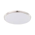 Ollie IP54 Indoor / Outdoor Dimmable LED Oyster Light, 18W, CCT, Satin Nickel