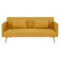 Brae Fabric Click Clack Sofa Bed, 3 Seater, Mustard