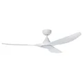 Surf DC Ceiling Fan with CCT LED Light & Remote, 150cm/60", White