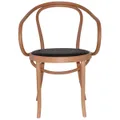 Princess Polish Made Commercial Grade European Beech Timber Carver Dining Chair, Vinyl Seat, Natural